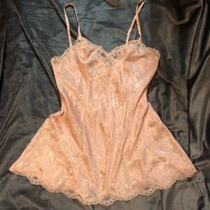 Victorias Secret pink night gown lace slip dress nighty lingerie